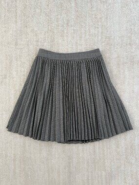 B+AB Plaid Pleated Mini Skirt S Academia